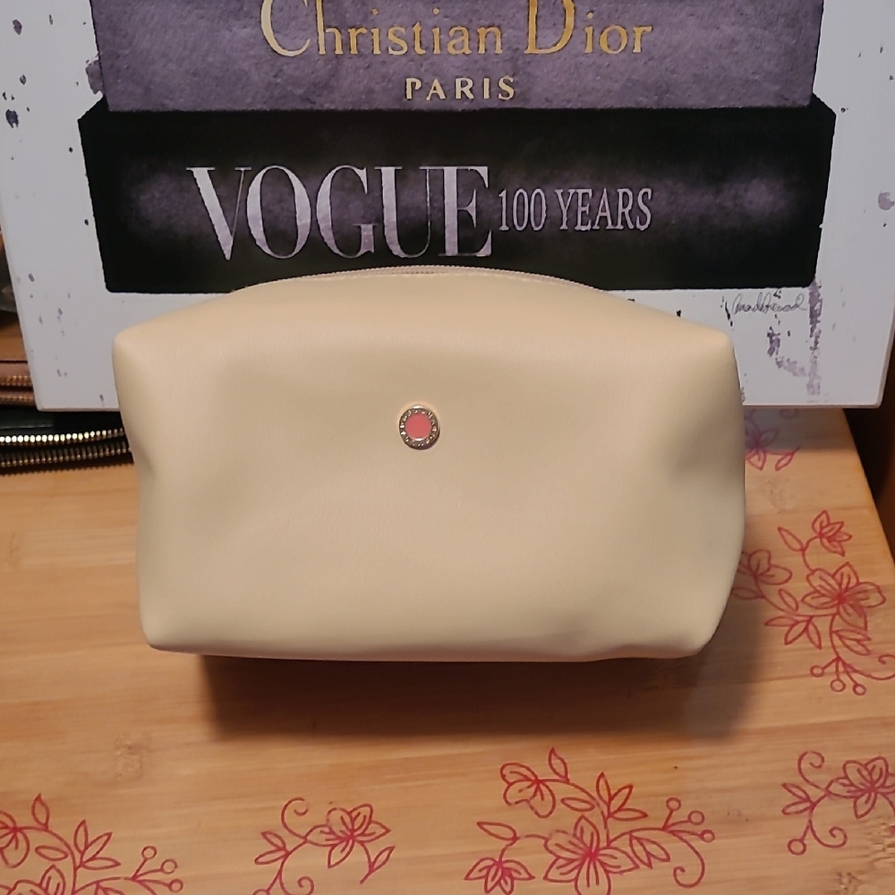 Bvlgari Cream Cosmetic Case with Elegant Design